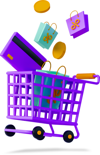3D Online Store Icon
